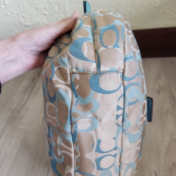 Coach Soho Lynn Signature Optic Shoulder Bag Hobo - Picture 7 of 13